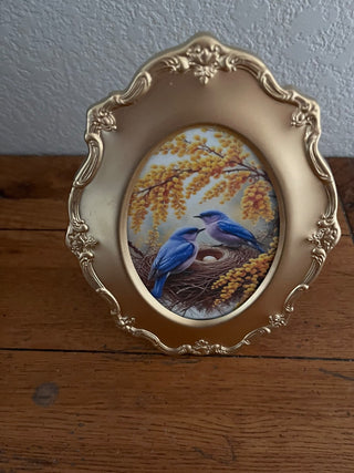 Gold Frame Blue Bird Picture RCD