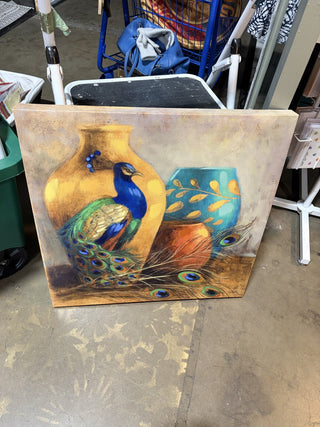 Peacock with Vases Wall Art RCD (For Pickup Only)