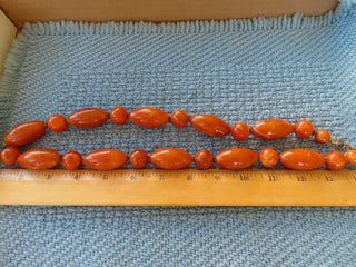 Large orange beaded necklace RCD