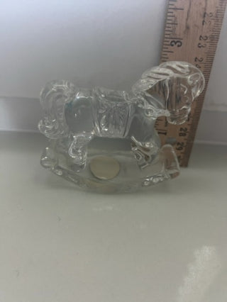 vintage Princess House crystal rocking horse figurine