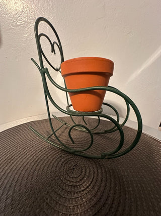 Plant Stand Metal Rocker w/pot MTS|76301