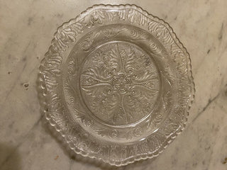 Imperial Glass ornate sandwich plates VTG (4) RCD