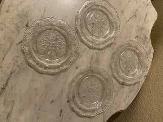 Imperial Glass ornate sandwich plates VTG (4) RCD