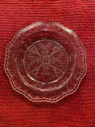 Imperial Glass ornate sandwich plates VTG (4) RCD