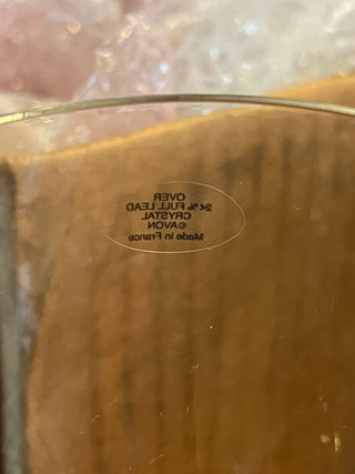 Vintage Avon 24% Lead Crystal Etched Hummingbird Wine Glass RSV