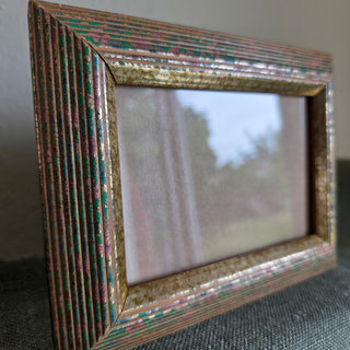 NEW - Vtg 90's Mini Floral Picture Frame (3.5 x 5)