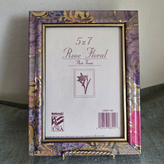 NEW - 90's Rose Floral Photo Frame (5x7)