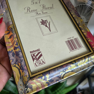 NEW - 90's Rose Floral Photo Frame (5x7)