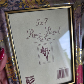 NEW - 90's Rose Floral Photo Frame (5x7)