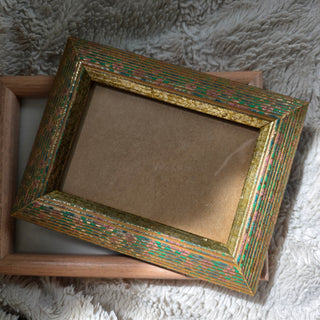 NEW - Vtg 90's Mini Floral Picture Frame (3.5 x 5)