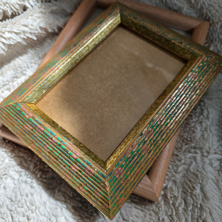 NEW - Vtg 90's Mini Floral Picture Frame (3.5 x 5)