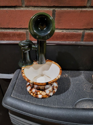 Retro Look Ceramic Old Fashion  Telephone Planter Decorative MTS