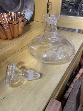 12F Vintage Decanter Clear Glass Stopper Captains Decanter MTS|70877