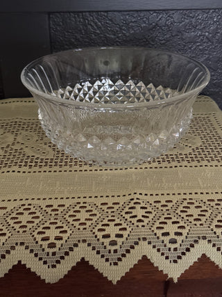 Vintage Heavy Diamond Cut Crystal Bowl - RCD|98527
