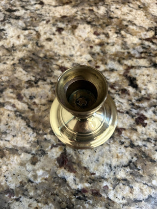 Small Shiny Brass Candle Holder   MTS|75460