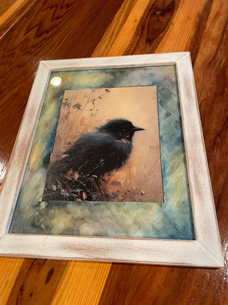 Hand Painted Mat /Framed Bird Nesting ~MTS|102428
