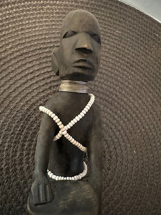 African Carved Ebony Man MTS