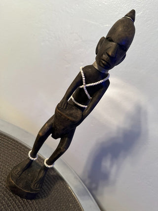 African Carved Ebony Man MTS