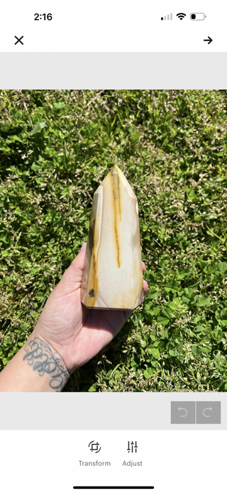 Tall Yellow Brazilian Mookaite Jasper Tower|52559