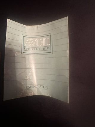 Avon Vintage 1990's Blue Fishing Stein Trout Bass Pike Bonefish Salmon Blue Gill #47 VV MTS|135545