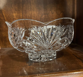 5 x 8 inch crystal bowl etched glass RCD