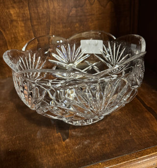 5 x 8 inch crystal bowl etched glass RCD