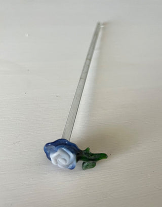 Glass stir stick rose RSV