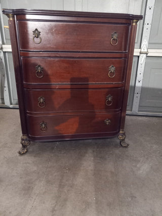 SZ Bombay Nightstand w/brass handles/claw feet