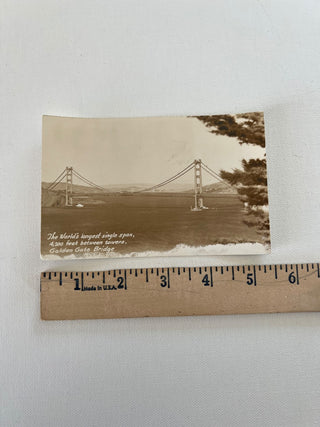 Vintage Golden Gate Bridge postcard RSV|78047
