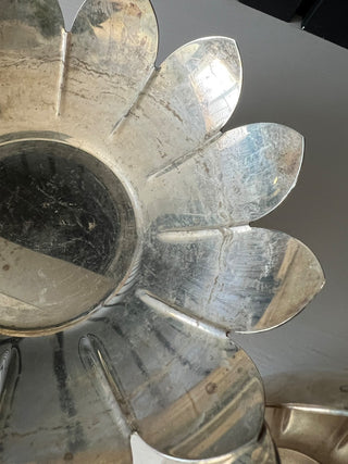 Vintage silver plate lotus bowl RSV|105386