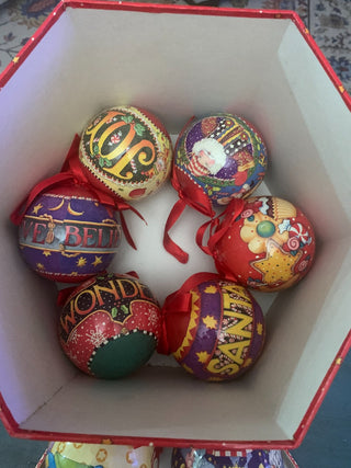Mary Engelbreit Box of 12 Christmas 3" Balls MTS|131190
