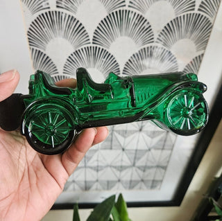 Vintage Avon - Green Glass Car - Tai Winds Aftershave (BRI) - MTS|116865
