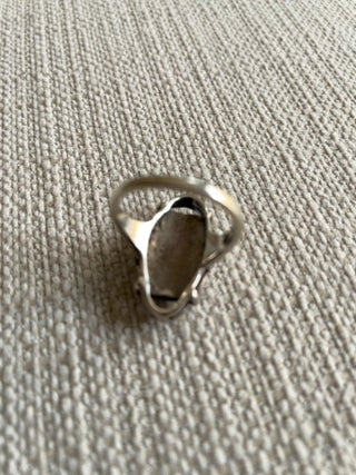 Vintage black Onyx and silver ring size 7