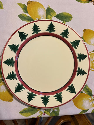 Pier 1 O'Tannenbaum Christmas Tree Platter/Plate 11 3/4" Italy RSV|95267