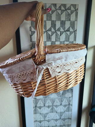 Dual Sided Picnic Basket w/ Lining