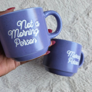NEW - Morning Person Mugs - Set of 2