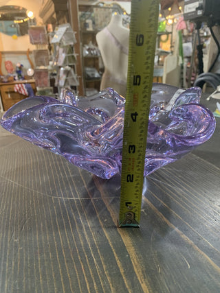 Neodymium glass bowl. Color changing