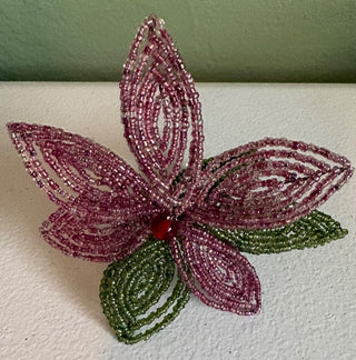 flower beaded napkin rings set rsv