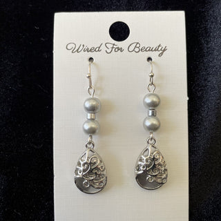 silver/gray drop earrings RSV