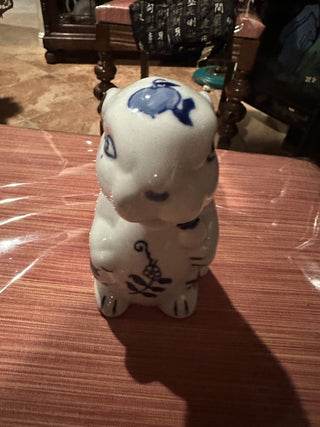 VV #62 Formalities By Baum Bros Delft Style Blue White Bunny Rabbit Creamer 5"