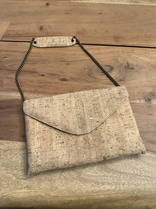 J Crew Cork Handbag w/Chain Handle