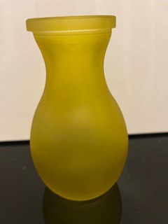 #1249 Golden Yellow Glass Vase  NIS