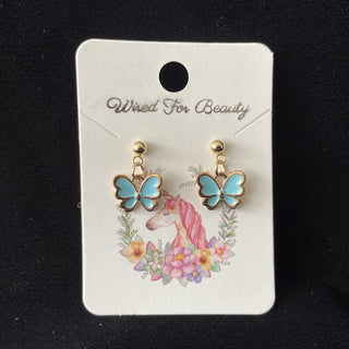 blue butterfly earrings RSV