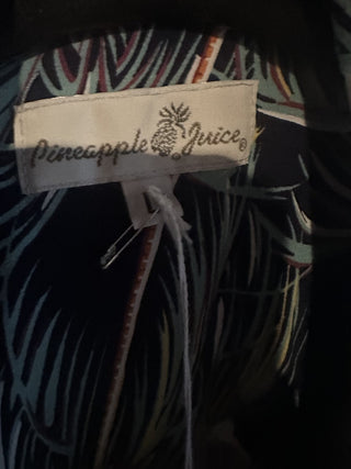 (Lg) Pineapple Juice Mens Hawaiian Palm Shirt #47 VV MTS