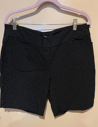 Hillary Radley Black Polka Dot Shorts (XL) RSV|82405