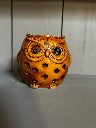 171 Brn Owl candle holder|94682