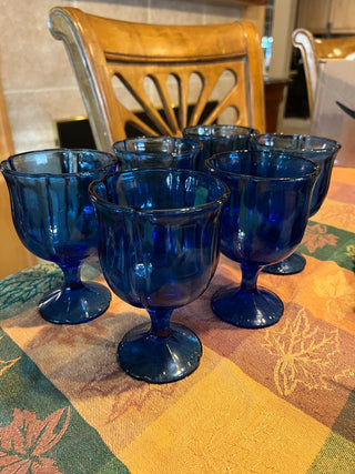Cobalt Blue Goblet. (EACH) RSV|137621
