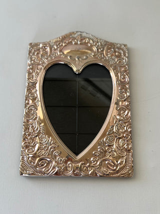 Vintage silver heart picture frame|72077