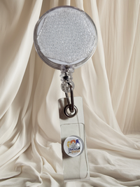Belt Clip Interchangeable Badge Reel with Retractable Reel. Badge Button: Three Witch Sisters|62745