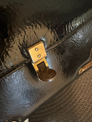 Handbag Vintage Black-Brass 1940's MTS|77726